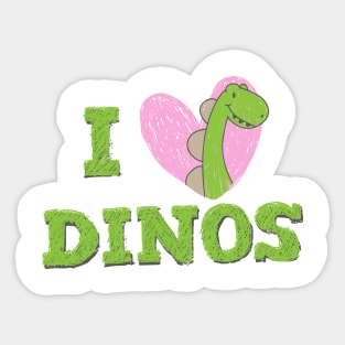 I love Dinos Sticker